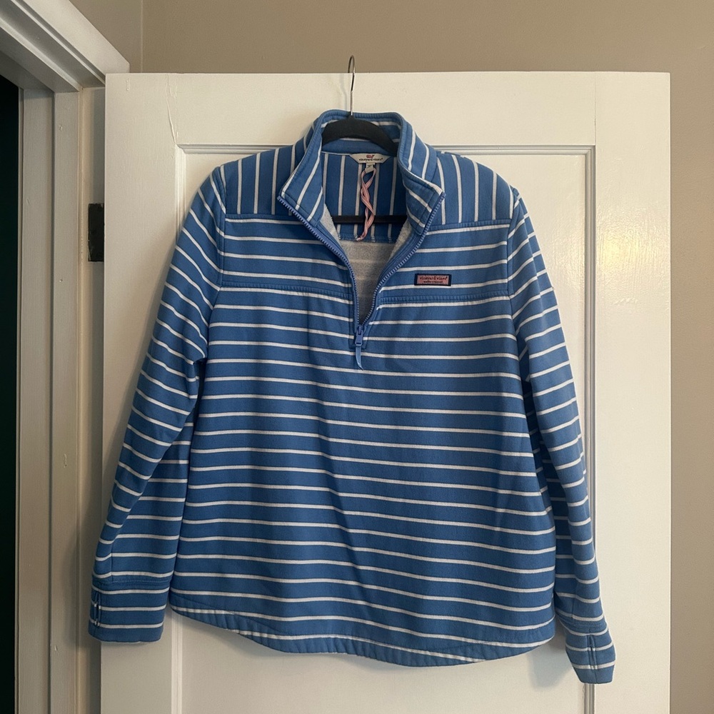 Vineyard Vines Blue Striped Pullover - worn once